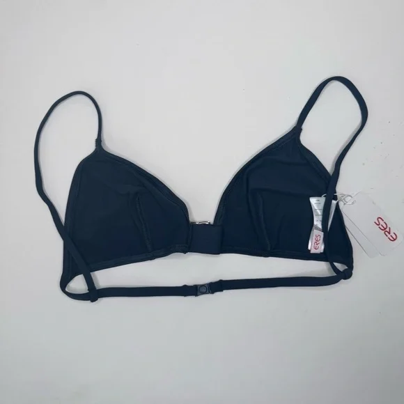 NWT ERES “Edge Cut” Triangle Bikini Top With Buckle Detail in Navy - Picture 8 of 16